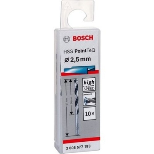 Bosch HSSPointTeQ Metal Matkap Ucu 2,5mm 10´lu 2.608.577.193