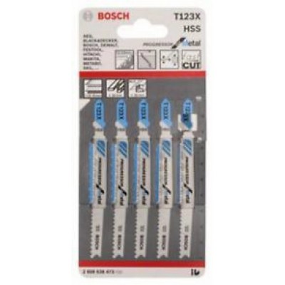 BOSCH Dekupaj Bıçağı ProgreforMetal T123X 5´li 2.608.638.473