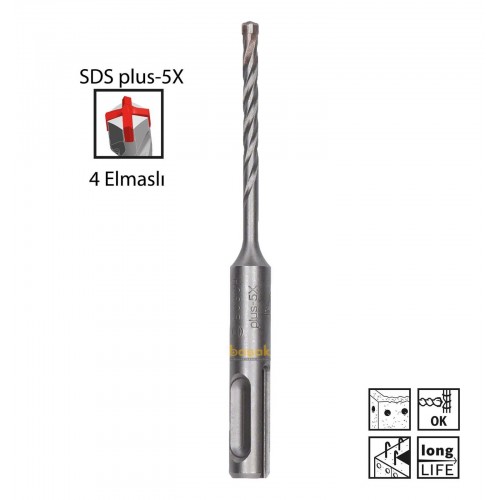 Bosch PRO SDS-Plus-5X K-Delici Ucu 4*110 mm 1´li 2.608.836.604