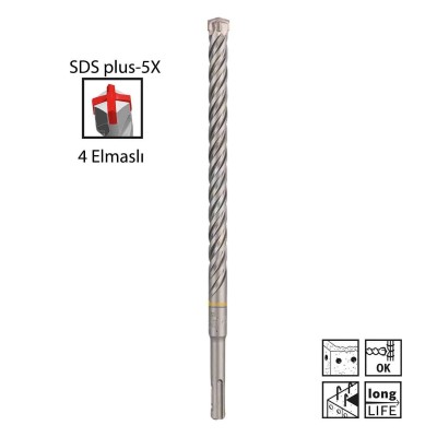 Bosch SDS-Plus-5X K-Delici Ucu 14*260 mm 1´li 2.608.833.818