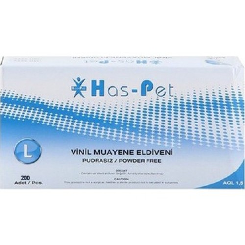 HasPet Mavi Pudrasız Nitril Muayene Eldiveni L-XL 100´lü