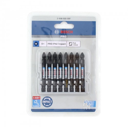 BOSCH ImpactC Vidalama Çift Uç PH2*65mm 8´li 2.608.522.337