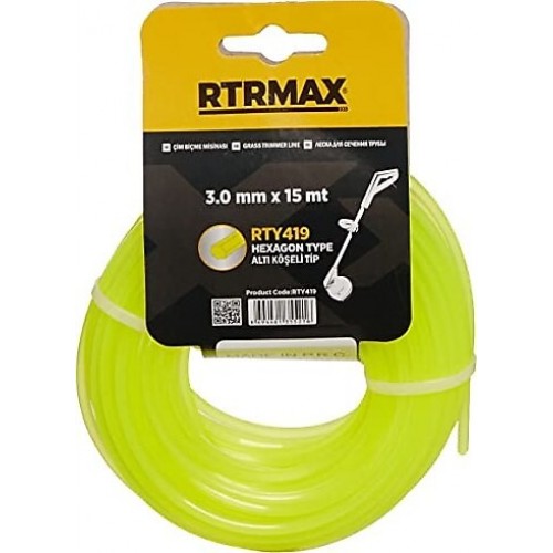 Rtrmax Çim Biçme Misinası Altıgen RTY419 3X15mt