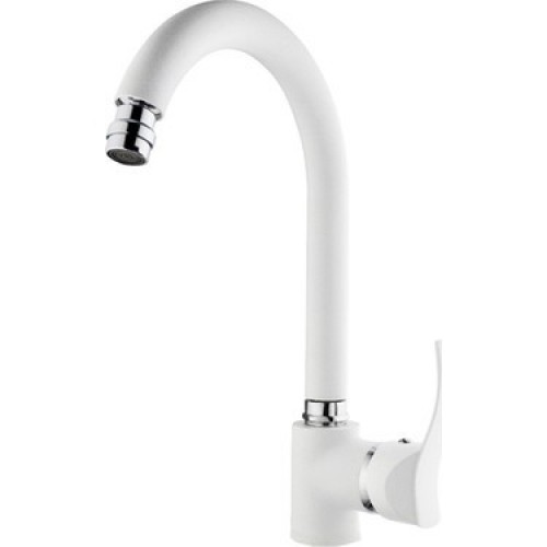 Gms Akdeniz Mix Kuğu Eviye Bataryası (Beyaz-Krom) AKD402K