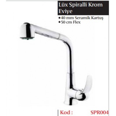 Gms Lüx Spiralli Krom Eviye Bataryası SPR004