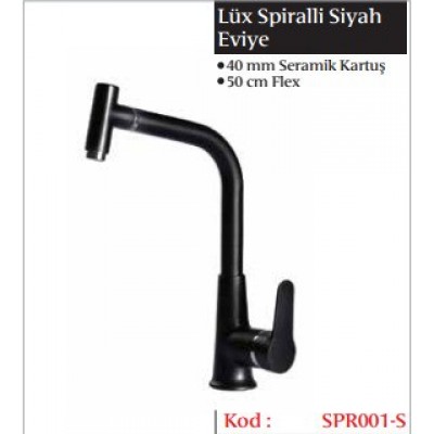 Gms Miray Mix Spiralli Eviye Bataryası Siyah SPR001-S