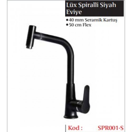 Gms Miray Mix Spiralli Eviye Bataryası Siyah SPR001-S