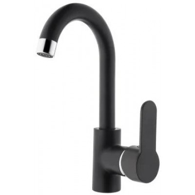 Gms Zirve Mix Kuğu Lavabo Bataryası Siyah ZRV301K