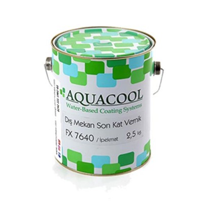 Aquacool Su Bazlı Dış Mekan İpekmat Vernik FX7640 2.5 Kg