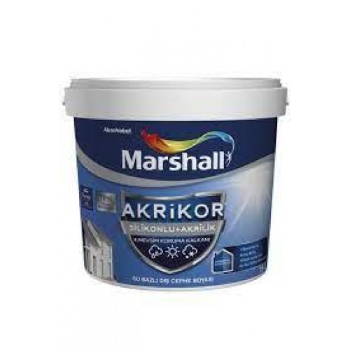 Marshall Akrikor Silikonlu + Akrilik Dış Cephe Boyası Beyaz 2.5 Lt.