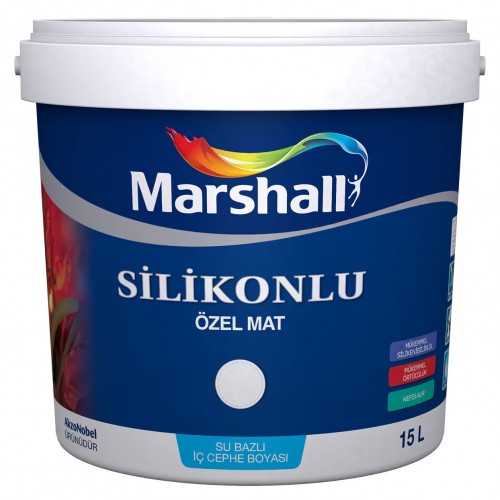 Marshall Silikonlu Özelmat İç Cephe Boyası Beyaz 15 Lt. Marshall Silikonlu Özelmat İç Cephe Boyası Beyaz 15 Lt.