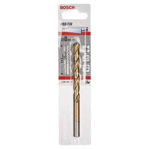 BOSCH HSS-TiN Metal Matkap Ucu 8*117 mm 1´li 2.608.596.731