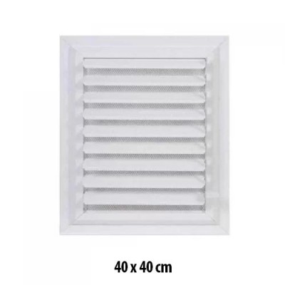 Beyaz Plastik Menfez (Panjur) 40x40