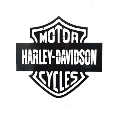 Lazer Kesim Harley Davidson Logo 450x450x2 mm.