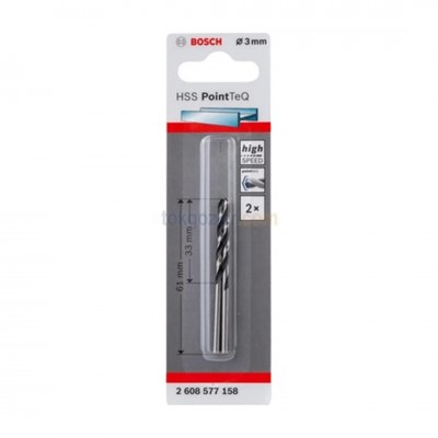 Bosch HSSPointTeQ Metal Matkap Ucu 3 mm 2´li  2.608.577.158