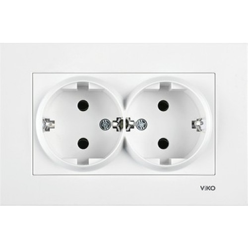Viko Karre İkili Topraklı Priz (Çerçeveli) 90960056