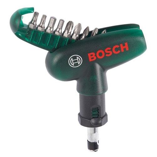Bosch DIY Cırcırlı Tornavida Seti 9 Vidalama Ucu 2.607.019.510
