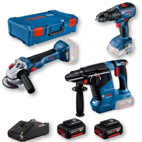 Bosch GBH + GWS + GSR 18V 2x5.0 Ah Akülü Set. 0.615.990.N42