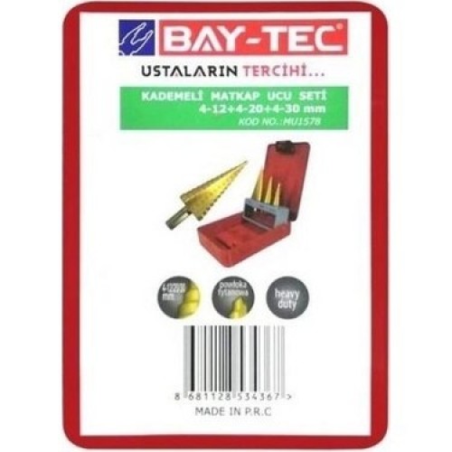 Bay-Tec Kademeli Matkap Ucu Seti 4-12/4-20/4-30 MU1578 Bay-Tec Kademeli Matkap Ucu Seti 4-12/4-20/4-30 MU1578
