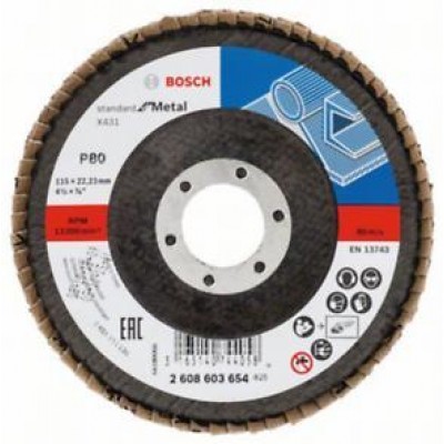 Bosch Alox Flap Disk X431 115 mm. 80 Kum 2.608.603.654