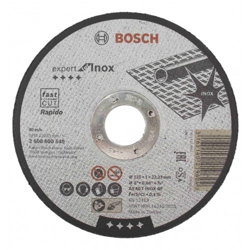 BOSCH EX İnox Kesme Taşı 125*1.0 mm 2.608.600.549