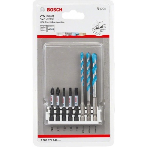 Bosch Impact Ctrl Vidalama ve Delme (MC) Ucu 8´li 2.608.577.144