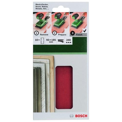 Bosch Makine Zımparası 93x185 MM Velcro 8 D. 240 K. 2.609.256.A85 10lu