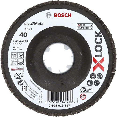 Bosch X-Lock 115 MM Zımpara 40 Kum 2.608.619.197