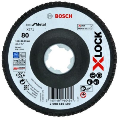 Bosch X-Lock 115 MM Zımpara 80 Kum 2.608.619.199