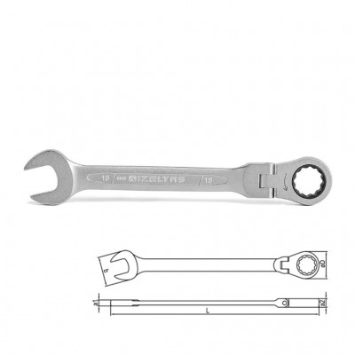 İzeltaş Mafsallı Cırcır Kombine Anahtar 10MM 0345020010