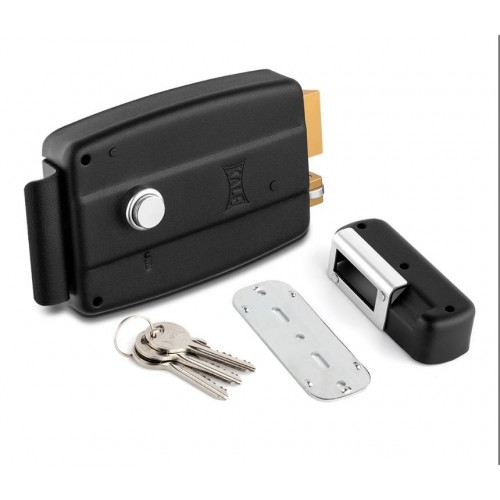 Kale Elektrikli Trajlı Siyah Kapı Kilidi 157El