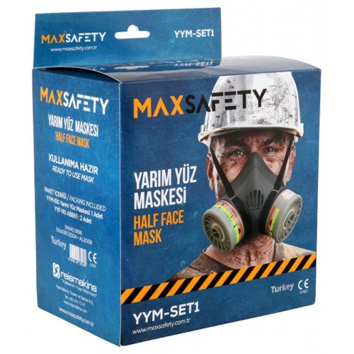 MaxSafety Yarım Yüz Maskesi YYM-100+YYF-110