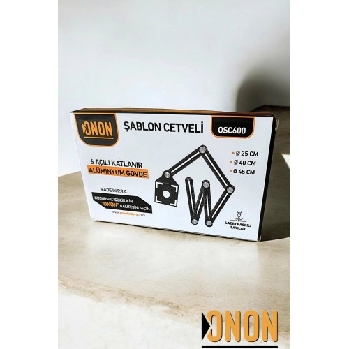 Onon Şablon Cetveli 6 Katlamalı OSC600