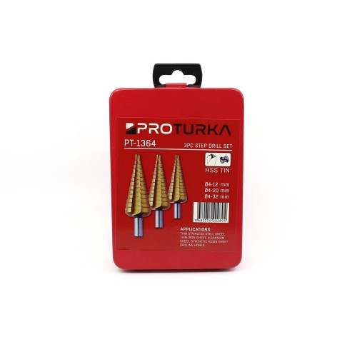 Proturka Kademeli Matkap Ucu HSS 4-12 / 4-20 / 4-32 - PT1364