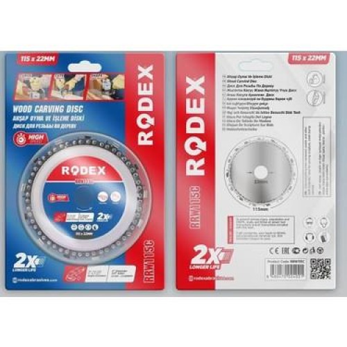 Rodex Ahşap Oyma ve İşleme Diski 115x22mm