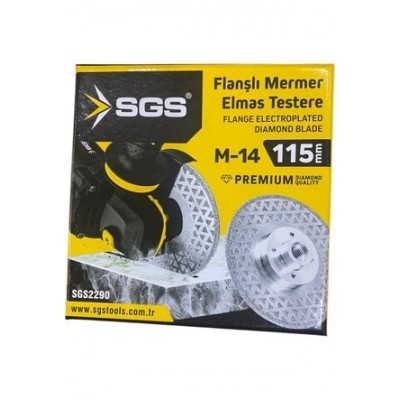 Sgs Elektrolize Testere Flanşlı Çift Yüz Elmaslı 115Mm SGS2290