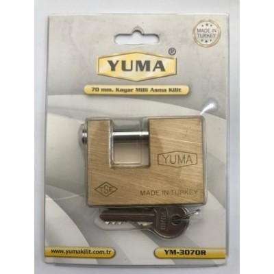 Yuma Kayar Milli Asma Kilit Pirinç 70MM YM-3070R