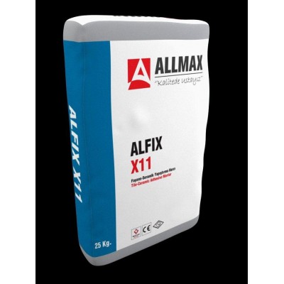 Allmax Alfix X11 Fayans Ve Seramik Yapıştırma Harcı 25 Kg.