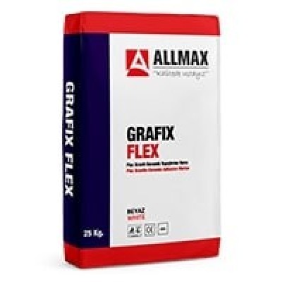 Allmax Grafix Flex Granit Yapışıtırıcı Beyaz 25 Kg.