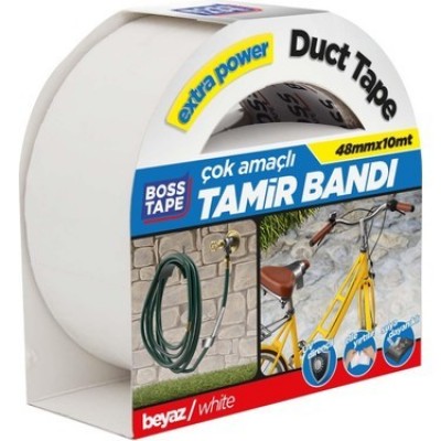 Boss Tape Duct Tape Tamir Bandı 48mmx10mt-Beyaz BT-02031