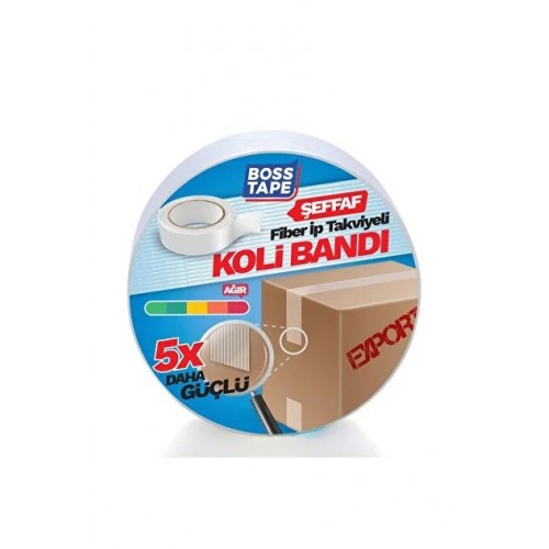 Boss Tape İp Takviyeli Koli Bant 45x25mt. Bt-08013