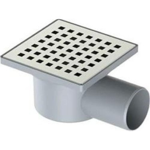 Metal Yer Süzgeci 10x10/50 Yandan Çıkışlı