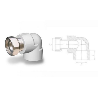 PPRC Döner Başlı Dirsek 20-1/2 MM.