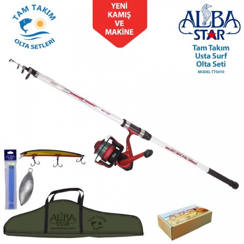 Albastar Çantalı Tam Takım Usta Surf Olta Seti  TTS010