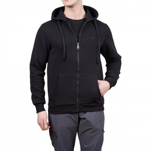 Alpinist Covert Tam Fermuarlı Erkek Sweatshirt L Beden Siyah