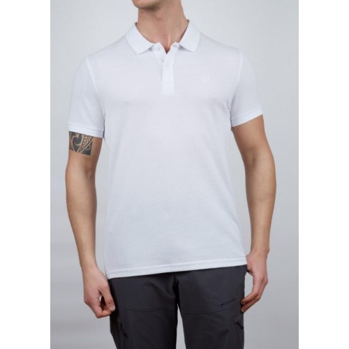 Alpinist Roc Erkek Polo T-Shirt Beyaz-L