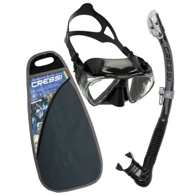 Cressi Penta + Alpha Maske Şnorkel Set Black/Blue DS323520