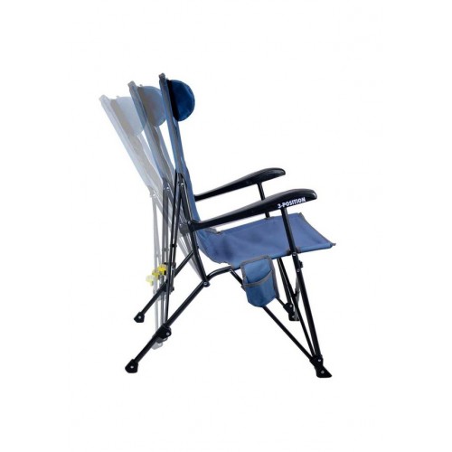 GCI Outdoor Recliner 3 Kademeli Katlanır Kamp Sandalyesi Mavi Kod:34577