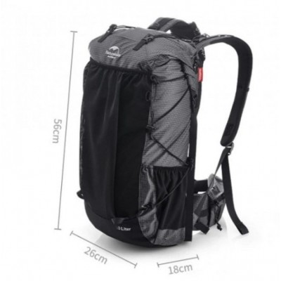Naturehike Rock 40+5 Lt Hiking Sırt Çantası Siyah NH20BB113.Sİ